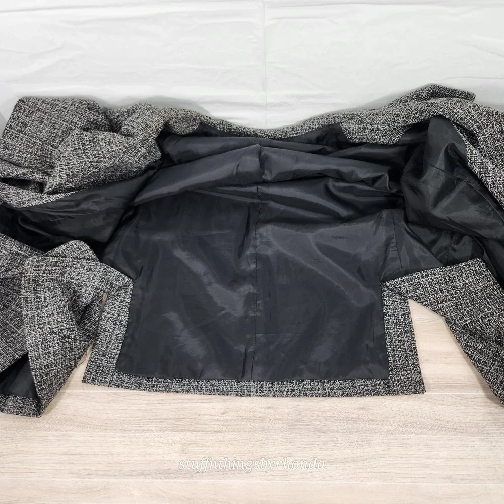 Cato Women's Plus Fully Lined 2 Pc Set 22W Skirt & 18W‎ Blazer/Top Machine Wash
